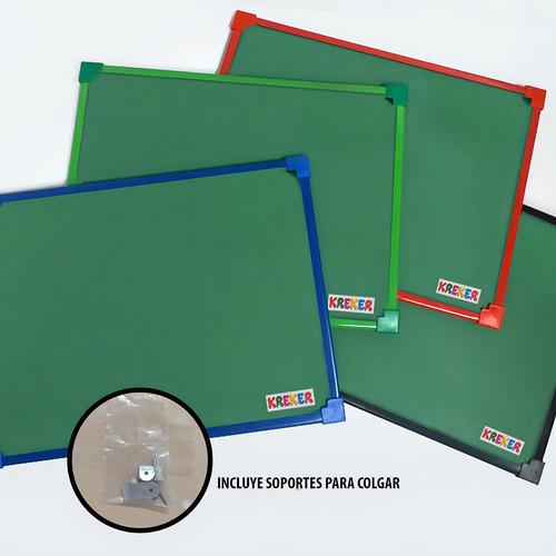 Pizarra Profesional Para Tiza 60x80.marcos Metalicos. Kreker