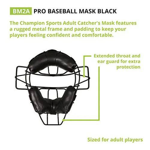 Mascarilla De Béisbol Con Protector De Garganta Para Adultos