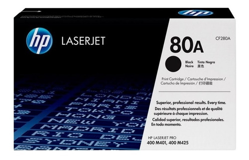 Imagen 3 de 3 de Toner Hp Cf280a 280a 80a Original Cp3525 M401 M425 Envio Gratis