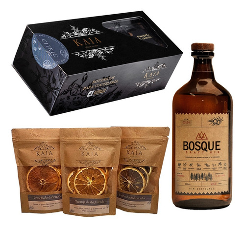 Mixología Botánica Kaia Mix X4 Botánicos Tragos + Bosque Gin