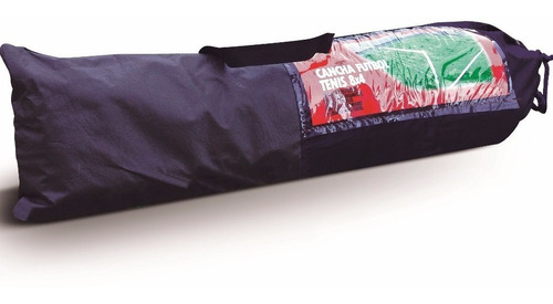 Imagen 3 de 10 de Kit Completo Cancha Futbol Tenis Red Parantes Lineas Bolso