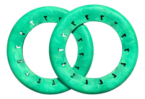 Brinquedo Frisbee Cachorro Kit 2x Disco Flutuante Ergonômico Cor Verde E Verde