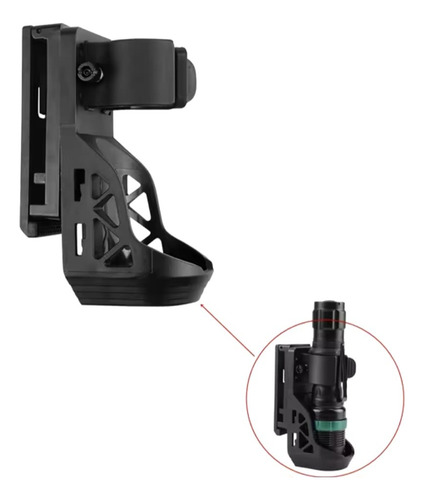 Funda Porta Lampara Táctica Rotación 360° De Polímero