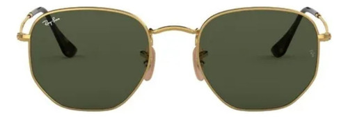 Lentes De Sol Ray-ban Hexagonal Flat Rb3548n Dorado Green Gold Gold