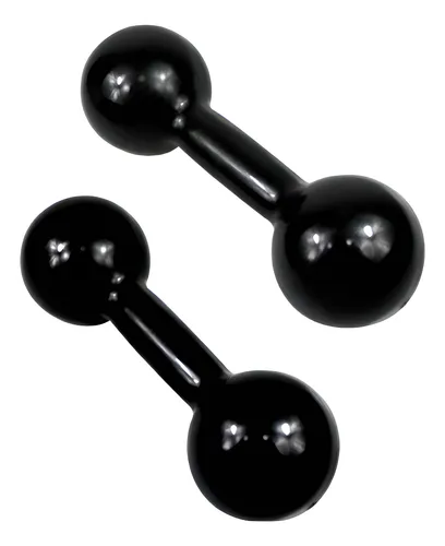 Par De Halter Bola Emborrachado Exercício Em Casa Academia Ginást...