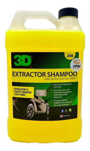 Imagen 1 de 1 de 3d Extractor Shampoo 1 Gal. Para Maquina Inyeccion Succion
