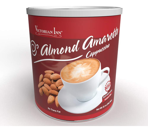 Victorian Inn Instant Cappuccino, Almond Amaretto, Bote De 3