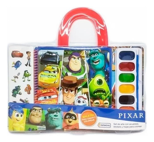 Maletin Para Crear Y Colorear Con Acuarelas Pixar  