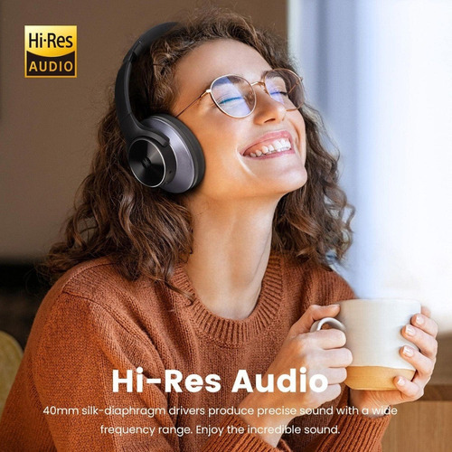 Auriculares inalámbricos con cancelación de ruido Oneodio Focus A10, color negro