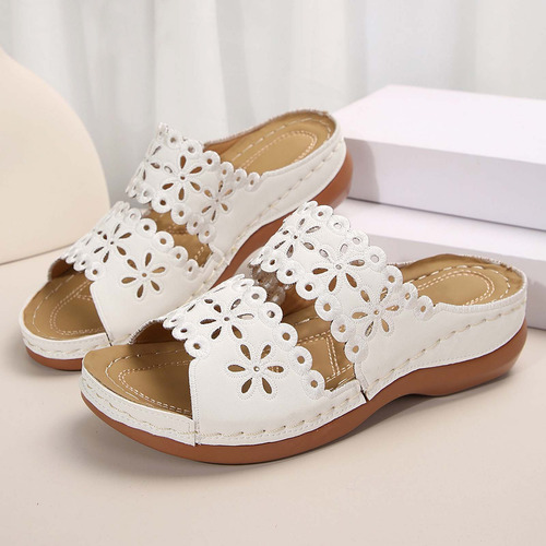 Yt Slipper Verano Casual Talla Grande Color Liso Para Mujer