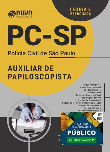 Apostila Concurso Pc-sp 2021 Aux. Papiloscopista 468 Págs.