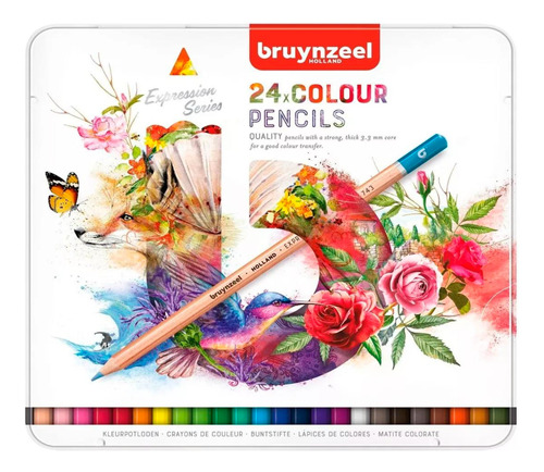 Lápiz De Color Bruynzeel Expression Lata 24u