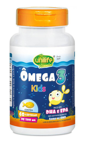 Omega 3 Kids 60 Capsulas Unilife