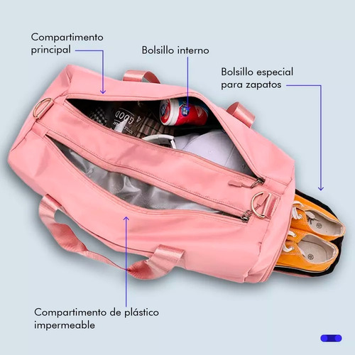 Mochila Gimnasio Deportiva Gran Capacidad Resistente Ligera Color Violeta