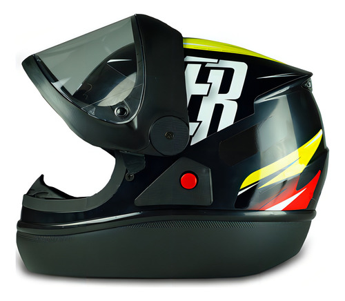 Capacete Para Moto Fw3 Automático Tamanho 56 Alemanha Preto Desenho Solid
