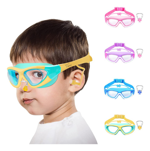 Gafas De Natación Niños 3-12, Diseño Actualizado Tap...