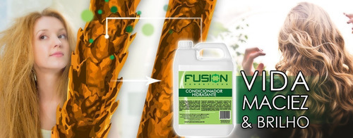 Kit Condicionador 5 Lts Mascara 3,5 Kg Profissional Fusion