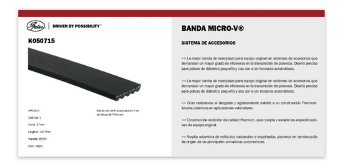 Banda A/a A/c Chevrolet Tornado Corsa Meriva 1.8 ( K050715 )