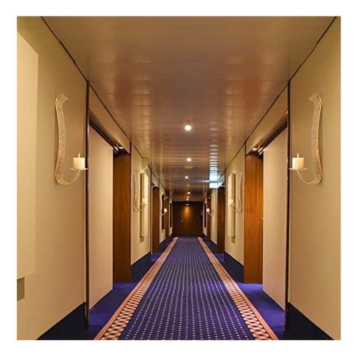 Portavelas De Pared, Juego De 2 Candelabros De Pared Dorados