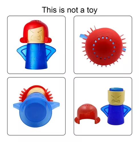 Abnaok Limpiador de microondas, 2 unidades de limpiador de microondas Angry  Mama, limpiador de vapor para horno de microondas, fácil de limpiar en