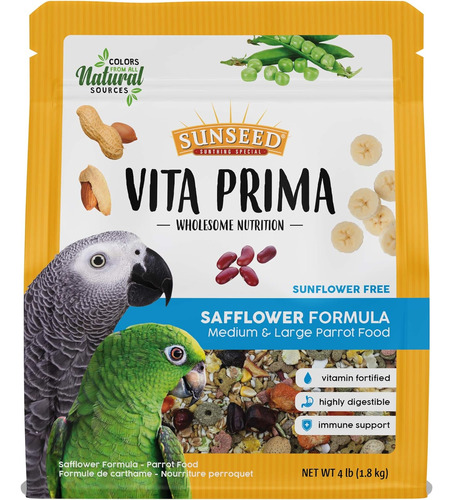 Sunseed Vita Prima Nutriciónalimento Para Loros Grandes,4lbs