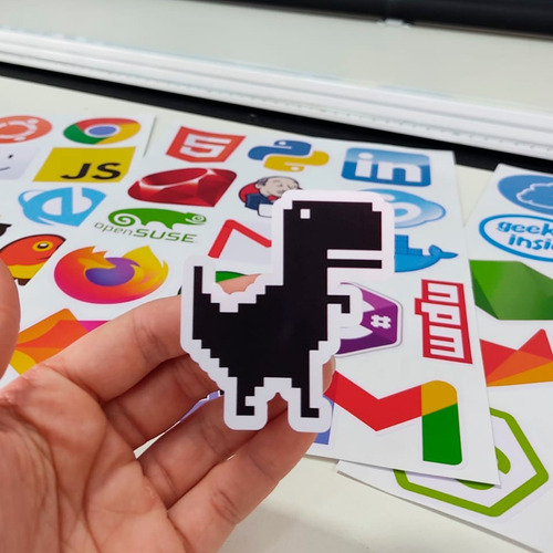 Adesivos Programador Notebook Geek Nerd Sticker Retro 49 Pçs
