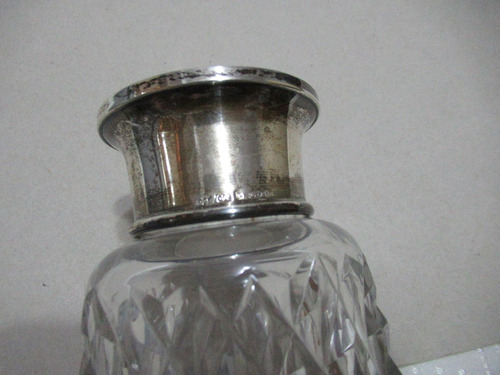 Licorero Whisky Plata 925 Botellón Cristal Con Tapón (15534) Plateado (Usado)