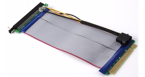 Imagem 1 de 6 de Cabo Adaptador Riser Card Pci Express X16 Placa Mãe Pc Molex