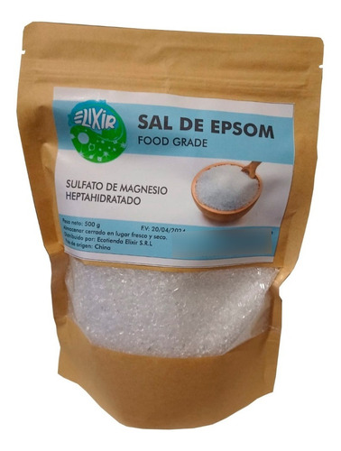 Sal De Epsom -  Limpieza Hepática - Baños | Bolsa 500 G