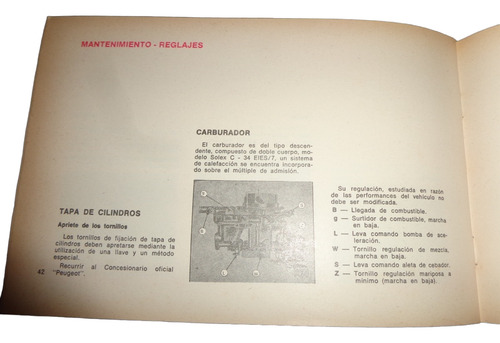 Peugeot 504 E 1979 Libro Manual Original (Usado)