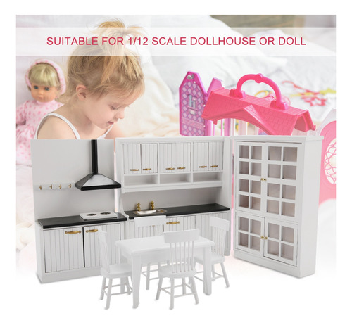 Mueble De Cocina En Miniatura Play House Toy 1/12 Dollhouse