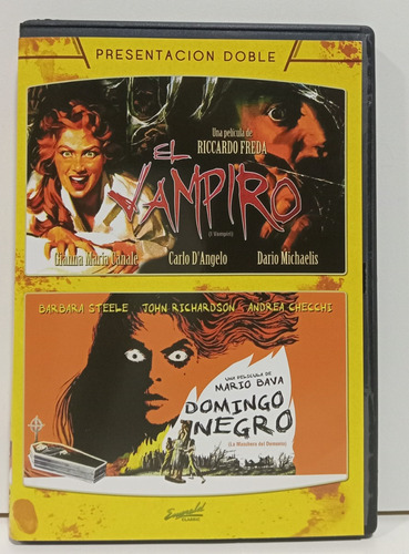 Pelicula Doble El Vampiro Y Domingo Negro Dvd Original