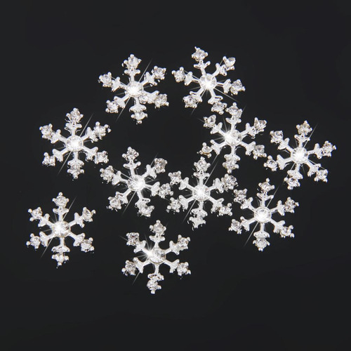 10pcs Botones De Cristal Nieve Cabellero Decoración