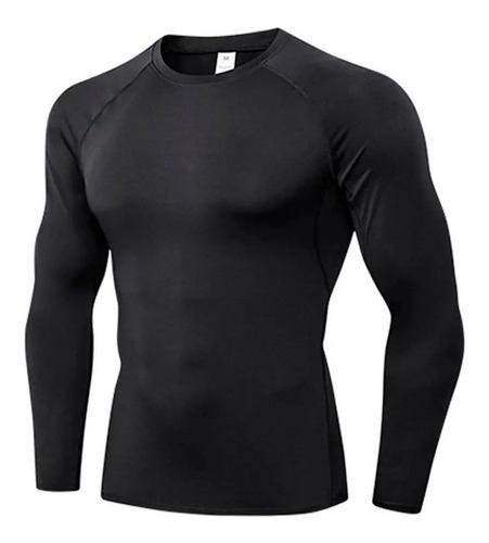 Remera Camiseta Térmica De Hombre Manga Larga Entrenamiento
