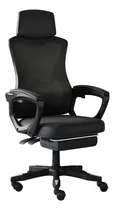 Comprar Silla De Oficina Gamer Reclinable Malla Con Reposapiés Color Negro Material Del Tapizado Algodón