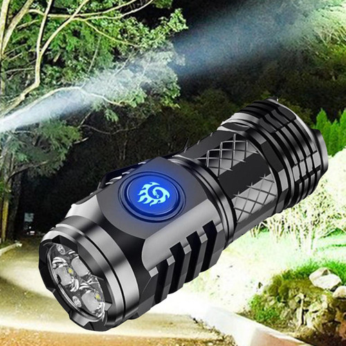 4 Linterna Led Linterna De Mano Antorcha De Camping Linterna