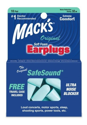 Tapones Auditivos Macks - Original Soft Foam Ear Plugs