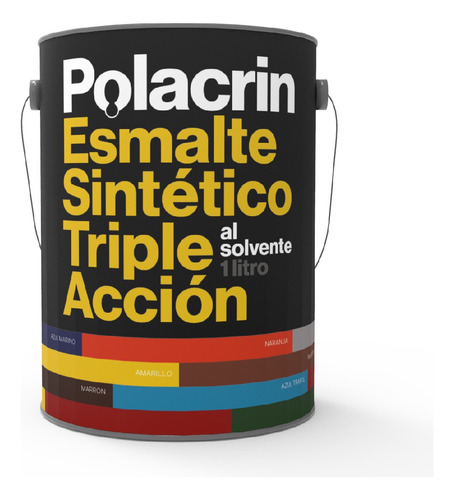 Esmalte Sintetico Triple Acción Polacrin 4 Lts Acabado Mate Color Marron Tinaja