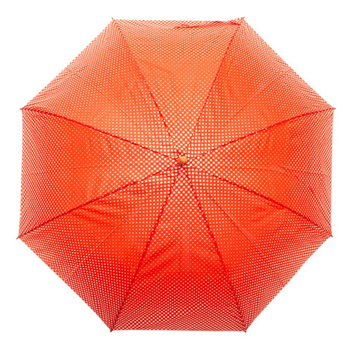 Paraguas Semiautomático Económico Tipo Bastón Colores Lisos Color Naranja Diseño De La Tela Estampado