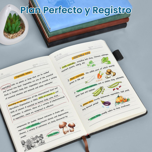 . Cuero Pu Libreta De Pasta Dura Con Pluma Y Caja De Regalo