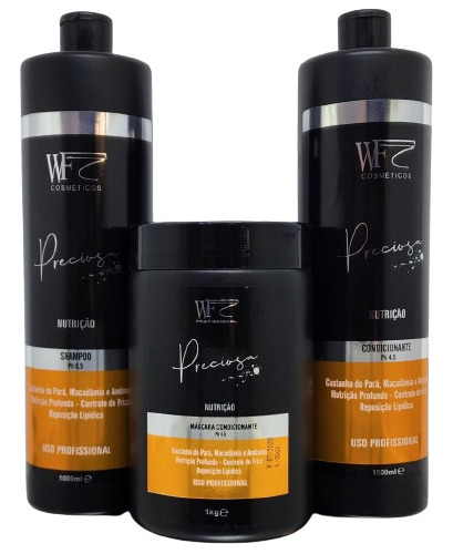 Kit Nutrição Precioza Sh 1 L - Mas 1 Kg - Con 1 L W F Export