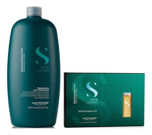 Shampoo 1000ml+ Ampollas Sos Alfaparf Reconstruction