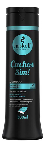 Kit Haskell Cachos Sim Shampoo, Condicionador Leave-in 300ml