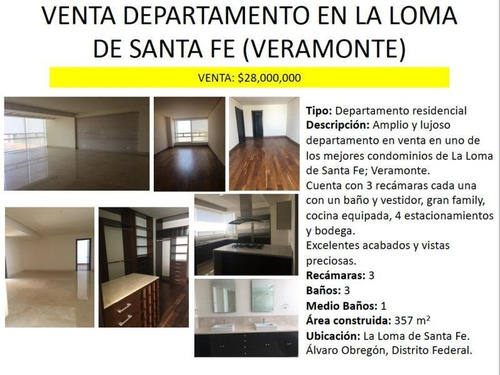 Venta Departamento 3 Lomas De Santa Fe