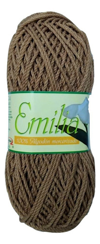 Hilaza Emilia 100% Algodón Mercerizado Madejas De 100 Gr. Color Kaky