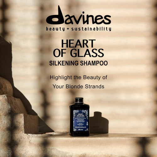 Shampoo Davines Heart Of Glass Silkening Para Cuidados Com L