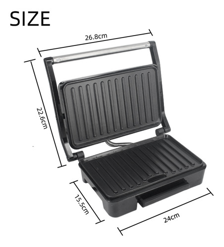 Máquina De Pan Antiadherente Para El Hogar Panini Power Stee