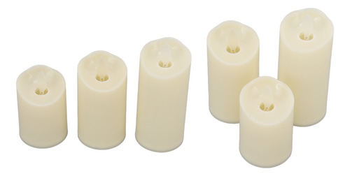 Vela Led De 6 Piezas Con Batería Sin Llama