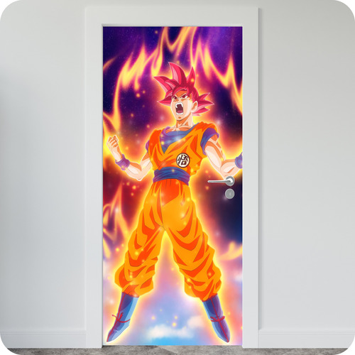 Vinilo Pared Puerta Dragon Ball Z Goku