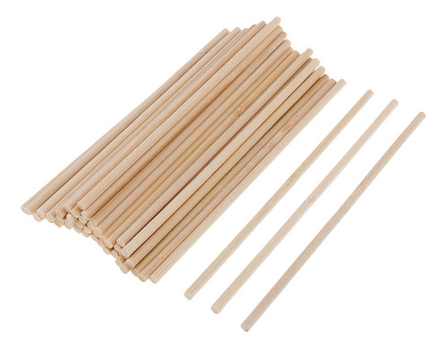 Imagen 7 de 10 de Varilla De Madera Artesanal Inacabada 50 Piezas 150 Mm